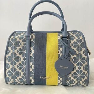 👜 Kate Spade Spade Flower Jacquard Stripe Medium Satchel 👜